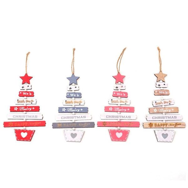 

home party wooden christmas ornaments chirstmas tree pendants xmas decoration hanging gifts for kids toys new year