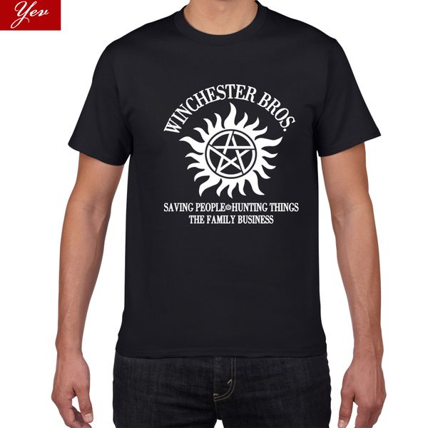 

спорт 2019 новые тенниска мужчины сверхъестественное winchester bros hip hop мужские футболки 100% хлопок плюс размер летом улица одежда фут