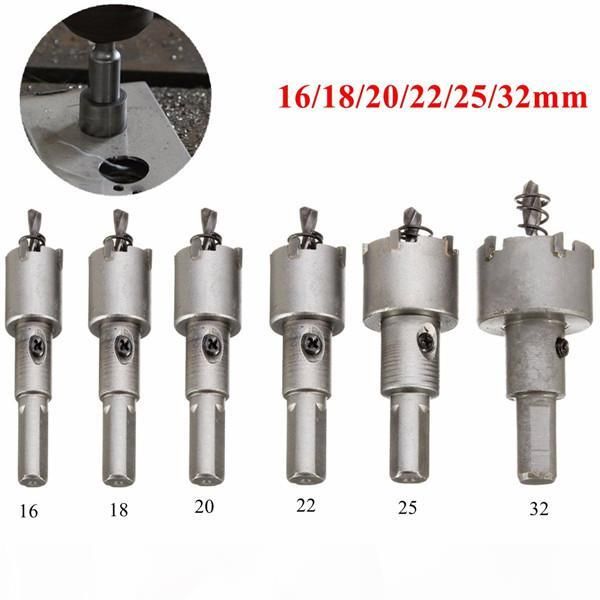 

6pcs 16-32mm стали твердосплавный бур набор металла hole saw сплава cutter