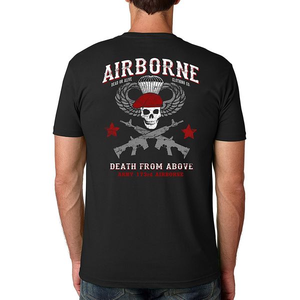 

new summer cool dead or alive clothing airborne army 173rd airborne crew short sleeve funny sport hooded sweatshirt hoodie men t shirt