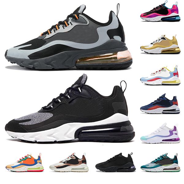 

react 2020 biscount sneakers bauhaus running shoes for men women triple black grape bleached coral mens trainers sport size 36-45, White;red