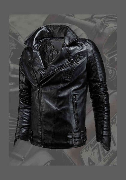 

men's leather & faux autumn largers size men lapescfsl color matching thickened coat winter plush locomotive splicing and cotton clothe, Black