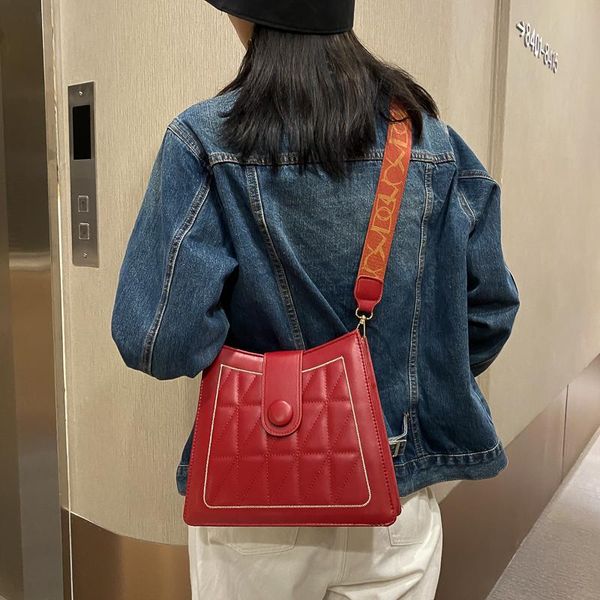 

autumn and winter wide shoulder strap bag for women 2020 fashionable new fashion korean version versatile single shoulder