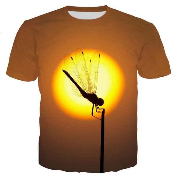 

new cool dragonfly 3d print shirts funny hentai anime men clothing