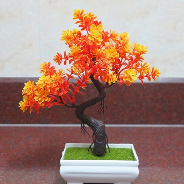 

decorative flowers & wreaths artificial plant tree fake potted plastic flower table ornaments christmas simulation bonsai craft green de