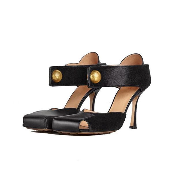 

prova perfetto 2020 star novelty sandals for women black gold shoes thin heels buckle strap horsehair fashion sandals 2020