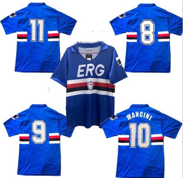 

1990 1992 sampdoria retro soccer jersey 90 91 camisa de uc sampdoria vintage classic mancini vialli cerezo attilio lombardo football shirt, Black;yellow