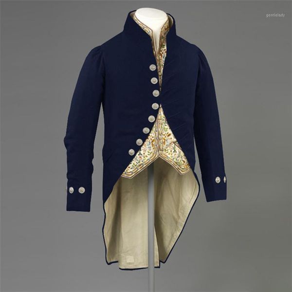 

men's jackets mens medieval vintage tailcoat single-breasted costume cosplay party outfits1, Black;brown
