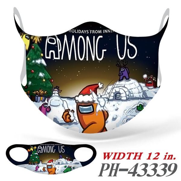 

among us game cosplay party masks cartoon ice silk face mask breathable reusable washable dust-proof fashion facemasks men mouth mask