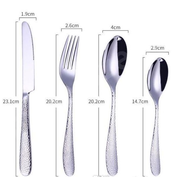 

5 colors high-grade gold cutlery flatware set spoon fork knife teaspoon stainless dinnerware sets kitchen tableware set 10 choices jllfjme