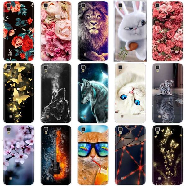 

lg x power 5.3 "soft tpu silicone sheath with fashionable flower dign in back shell is suitable for lg x power k220 k220ds