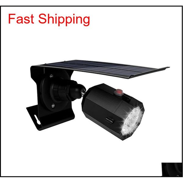 

abui-led solar light spotlight lamp waterproof ip65 solar simulation camera light induction for outdoor garden wall street lihmj