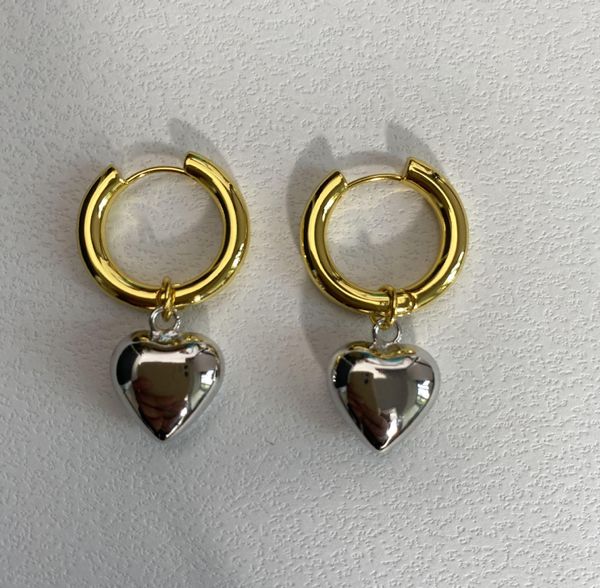 

titanium steel t simple steel ear nail ear line earrings bbymxc bde_home, Golden;silver