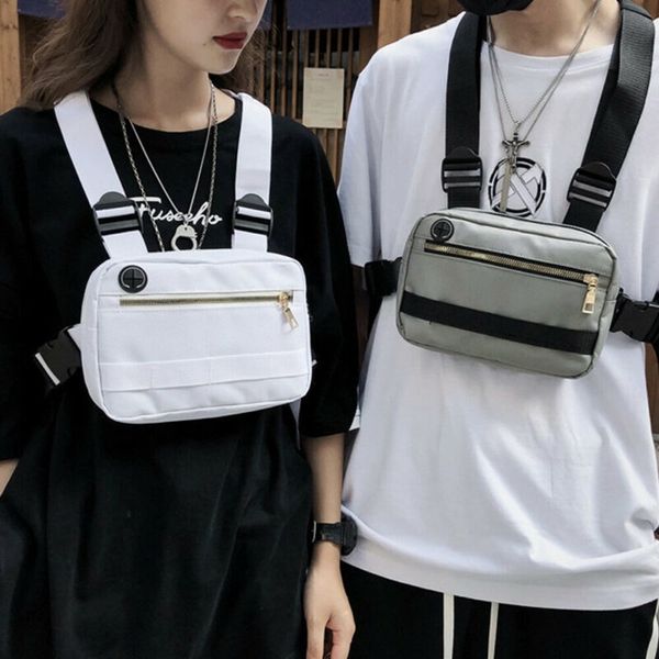 

chest rig waist bags tactical harness chest bag streetwear hip hop fanny pack t200521