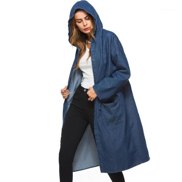 

women's trench coats diwish long coat womens clothes hooded jacket large size blue gothic women designers cool girl 2021 tunic1, Tan;black
