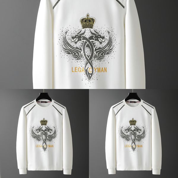 

nachuan new fashion brand sanitary clothes fashion pattern long sleeve bathroom street style fashionable diamond leisure clothes in autu, Black