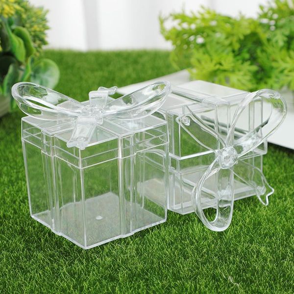 

false eyelashes 12/24pcs plastic transparent square bowknot case cover personality fake 3d mink eyelash empty
