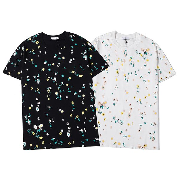 

women casual t-shirt lady loose fashion tees men summer women flower letter print trendy streetwear partysu style boy student tees 2021, White