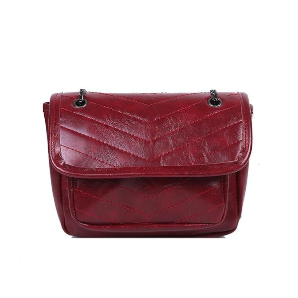 

winter small bag female 2020 new embroidery thread ladies bag wild foreign chain female shoulder diagonal black red