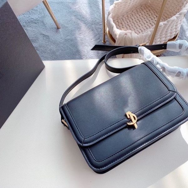 

shengjia 2021 new small square golden button tofu single shoulder messenger bag female