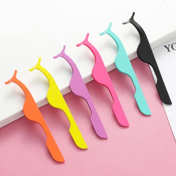 

false eyelash tweezers false eyelashes applicator eyelash extension curler nipper auxiliary clamp makeup forceps tools 0730