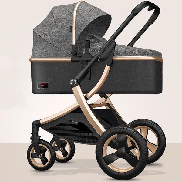 

new adjustable luxury baby stroller 3 in 1,portable high landscape luxury stroller, travel pram pushchair,newborn trolley car