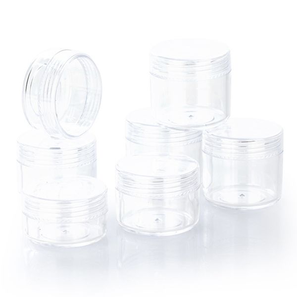 

100pcs/lot 10g 15g 20g empty cream jar transparent cream pot clear display case packaging box