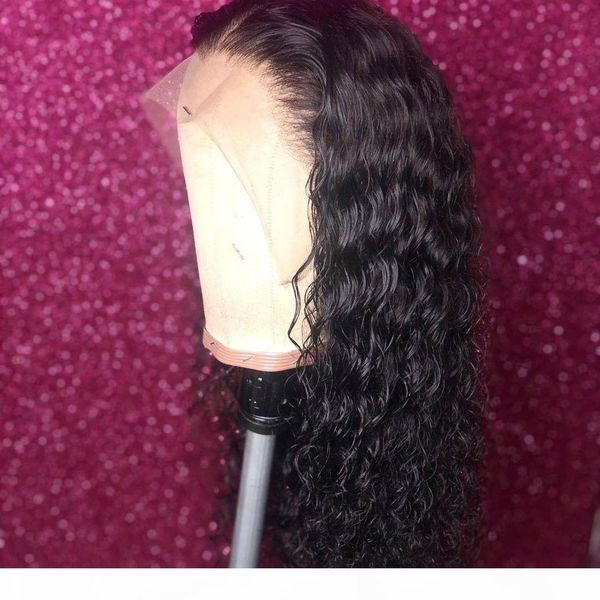 

pre plucked curly human hair wig brazilian remy 13x4 lace front human hair wig 8-24 inch 150% glueless full lace hair curly lace front wig, Black;brown