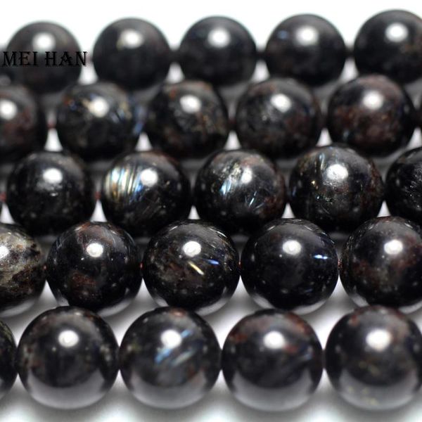 

meihan natural 12mm astrophylite hornblende гладкие круглые шарики камня для ювелирных изделий дизайн diy браслет