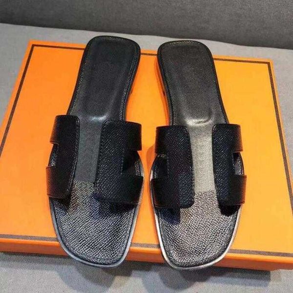 

fashion women sandals genuine leather slippers summer flat stylist slides ladies beach sandal party wedding slipper, Black