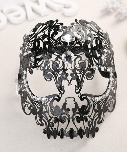 

masquerade venice diamond cosplay iron fun eye party queen full face mask metal rhinestone prom gifts new