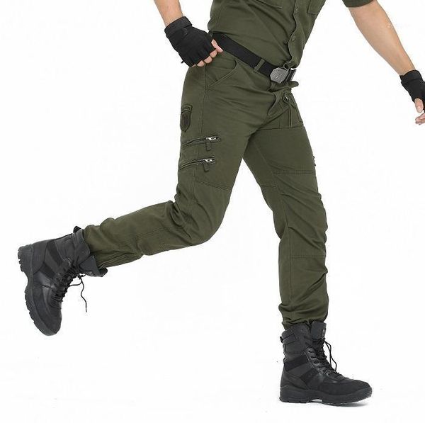 

men's pants men's cargo army style tactical male camo jogger plus size cotton many pocket men camouflage black trousers1