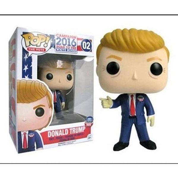 

mini mock donald trump statue doll and clothes trump handmade toys toy decoration and box packaging
