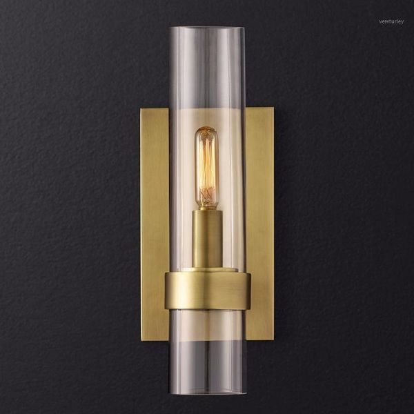 

wall lamp loft abajur bedroom light mirror wood corridor aisle lampara pared home deco1