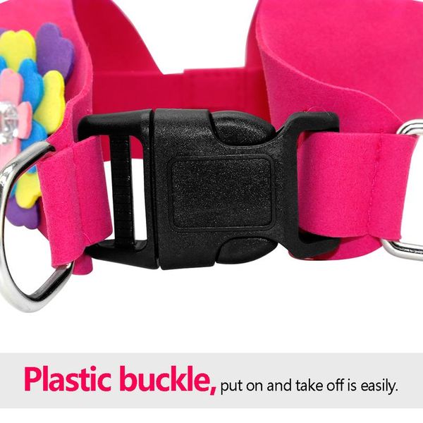 

soft suede leather dog harness cute floral vest for small medium puppy cat chihuahua poodle yorkie shihtzu blue pin jllgfx