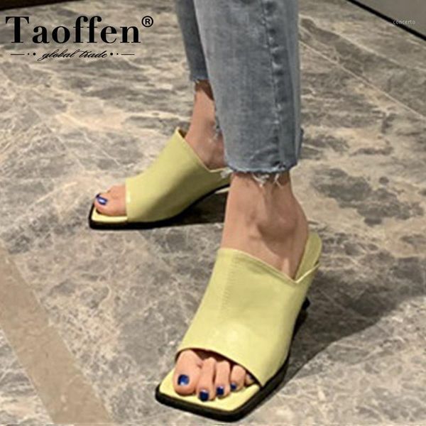 

taoffen women sandals fashion slippers summer shoes woman high heel flip flop casual daily lady home party footwear size 35-391, Black