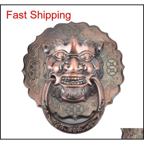 

vintage 140*155mm large antique lion door handles knocker lionhead lions home deco qyletg bde_luck