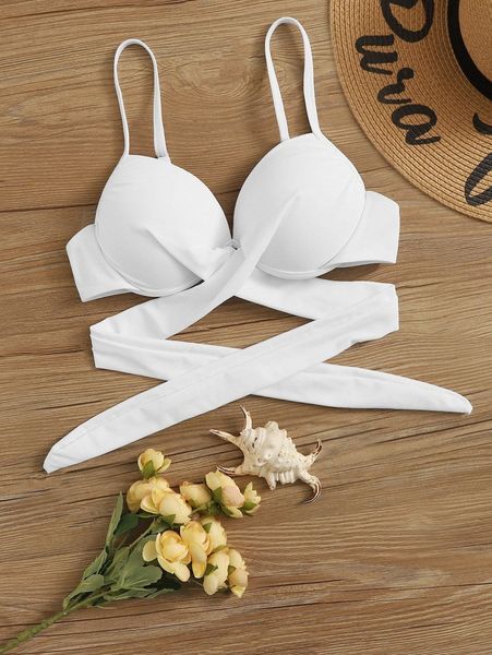 

wrap underwire bikini g61u#, White;black