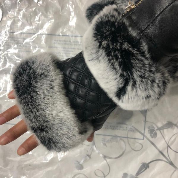 

бутик женский алмазные решетчатые перчатки sexy мягкие пушистые овчины rex fur plus half-палец плюша перчатки без пальцев, Blue;gray