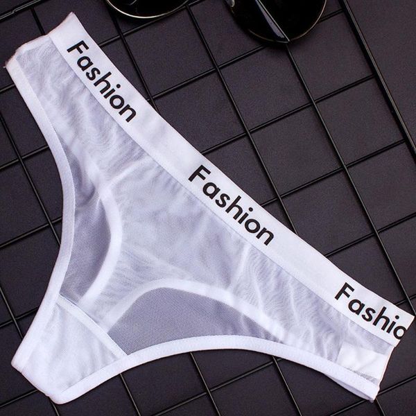 

2020 summer panties for women ladies cotton soft lace thongs ultra-thin mesh transparent panties female briefs g-string, Black;pink