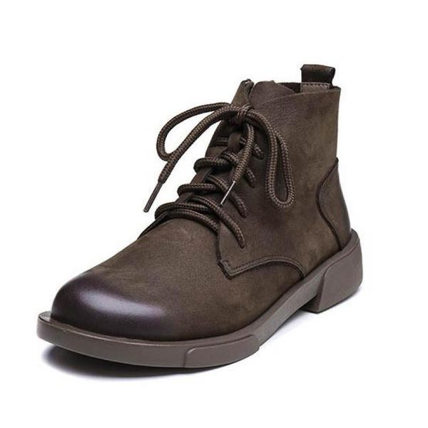 

yourseason winter ladies zip boots 2021 new round toe concise handmade women leisure casual shoes genuine leather, Black