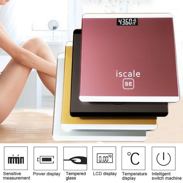 

household weighing scale led digital household weight scale health 26cm electronic with temperature measurement1