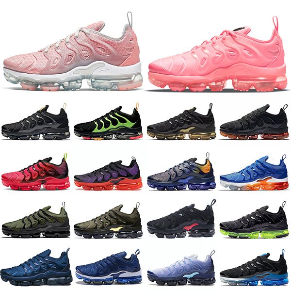 

tn plus 2022 men women running shoes black volt black gold triple black blue force coquettish purple mens womens trainers sports sneakers