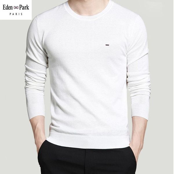 

2010 new autumn winter eden men's sweater men o-neck solid color casual sweater men's slim fit brand knitted pullovers 225, White;black