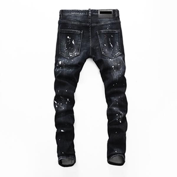 

2020 new men's designer jeans distressed zipper hole men jeans casual jeans men skinny biker pants blue o33n15