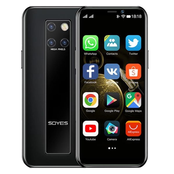 

original mini smartphone soyes s10h quad core 3gb 64gb unlocked 3.5inch touch screen android 9.0 face id wifi smallest lte 4g smartphone