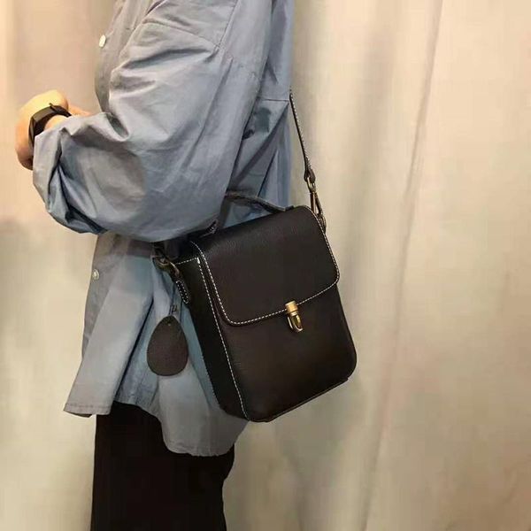 

small bag female handbags 100% genuine cow leather shoulder bag vintage crossbody bags for women messenger purse
