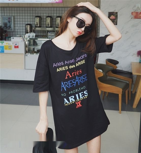 

8tjve cy2222 summer new wear t-shirt simple t-shirt fattening fat kg 300 oversized and mm women's casual abdwq, White