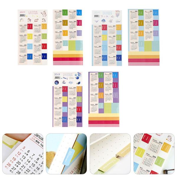 

18pcs self adhesive monthly calendar stickers reminder stickers for 2021