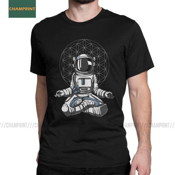 

космическая астронавт йога медитация урожай crewneck zen духовный спорт буддизм с коротким рукавом толстовка с капюшоном толстовка мужчины т
